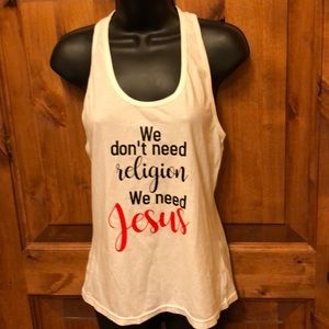 Coined Religious phrase halter top